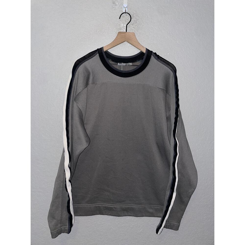 The North Face Gray Sweatshirt Striped Outerwear Crewneck VTG Ultra Wick Medium